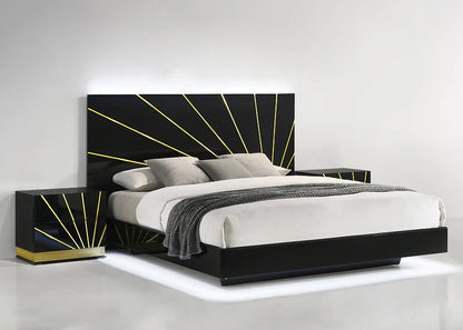 B58 Zenia (Black/Gold) Bedroom Set