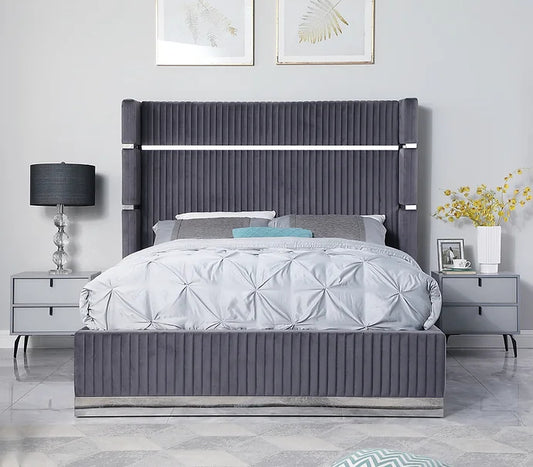 B786 Aspen (Grey) Queen Bed