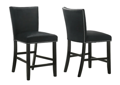 D1236 Valentino Black 7pcs Dining Set (6 Chairs and Table)