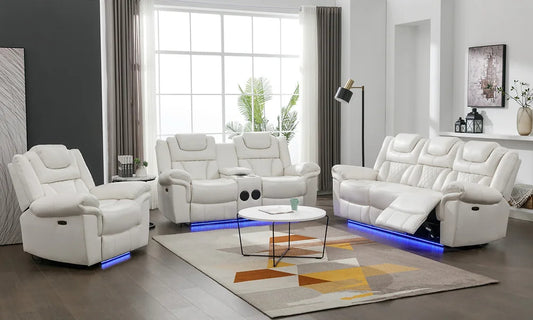 S2020 Party Time (White) 3pcs Power Reclining Sofa, Loveseat and Recliner