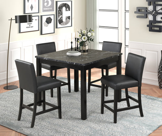 Dior Oynx - Pub Table + 4 Chair Set