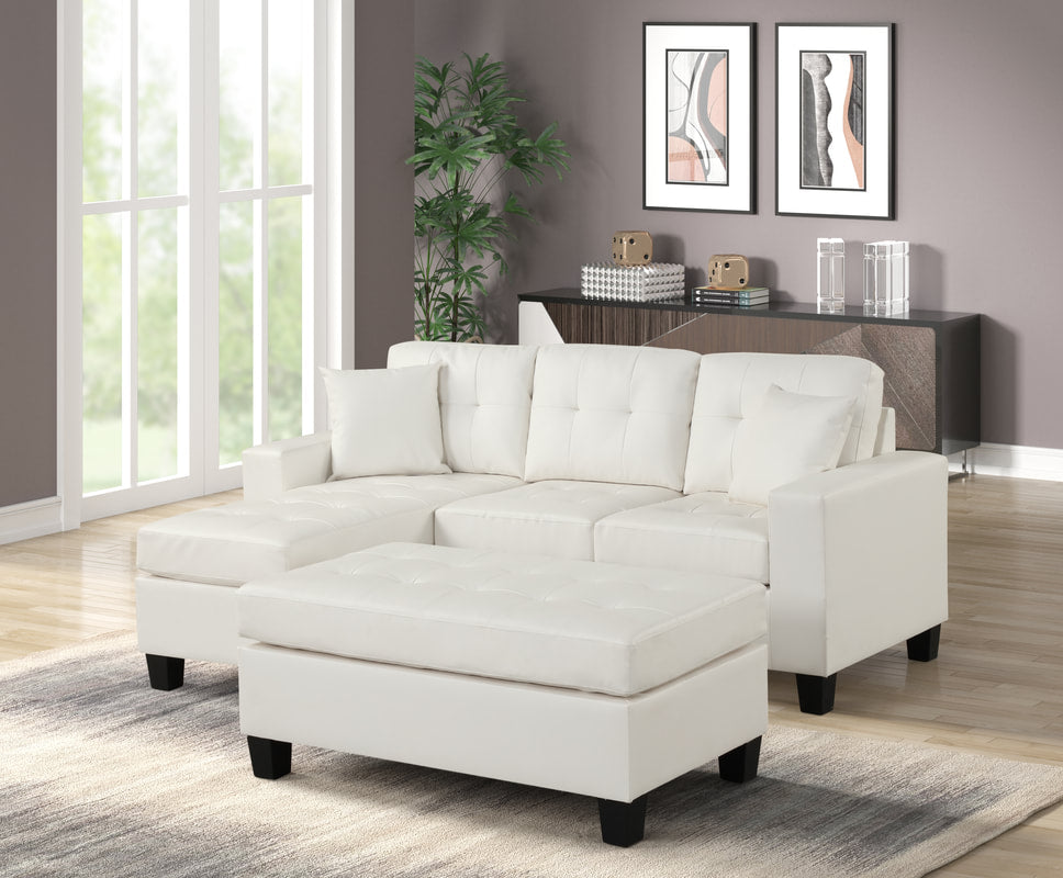 Naomi PU - Reversible Sectional & Ottoman **NEW ARRIVAL**