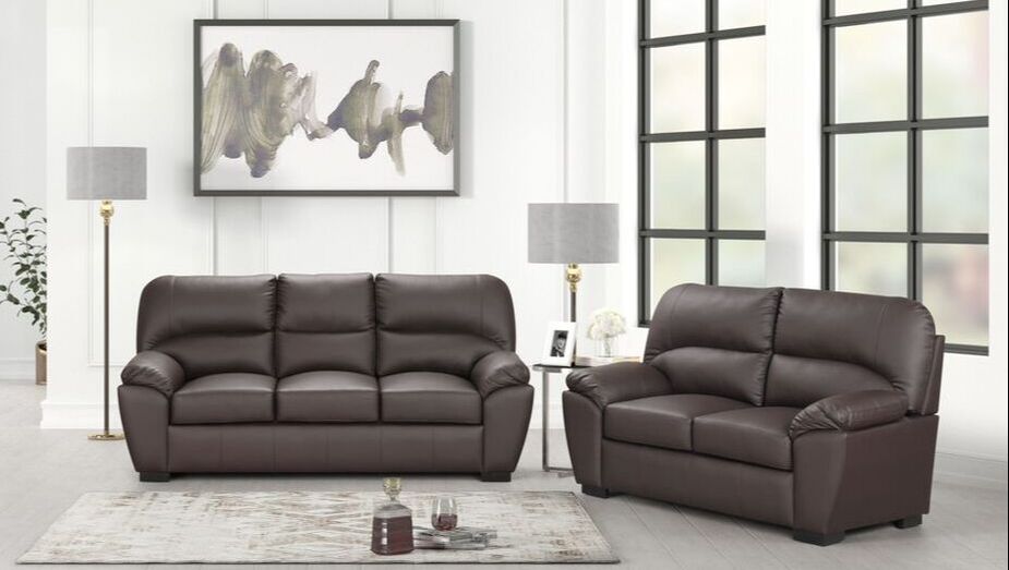 Tiffany Brown 2PC or 3PC Sofe&Loveseat