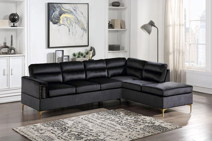 Vogue Sectional Gold Metal Legs
